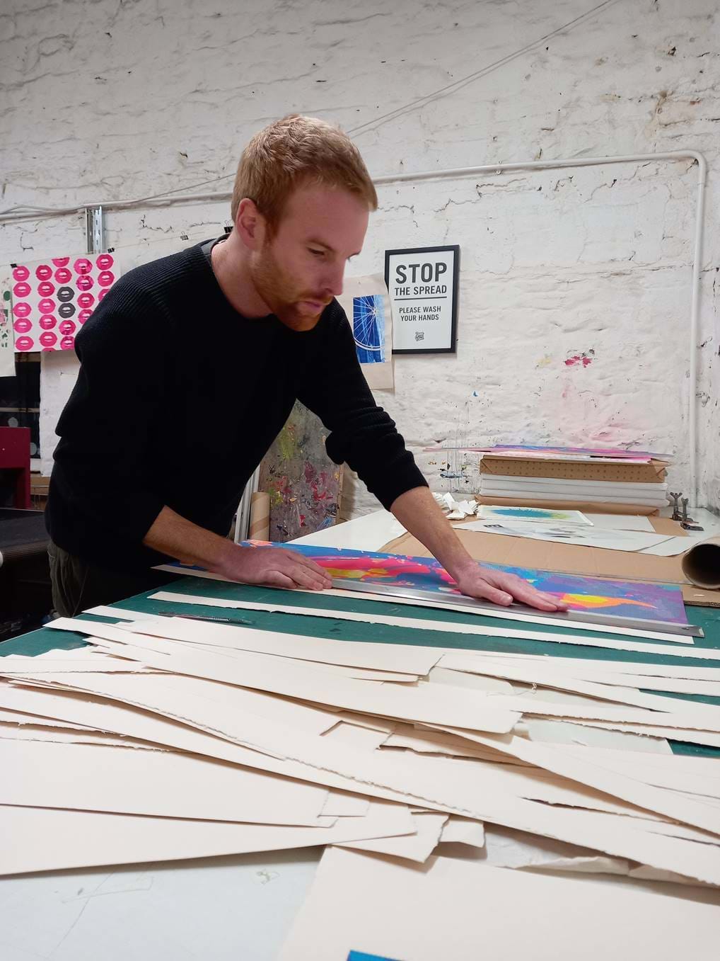 <p>In the studio.</p>