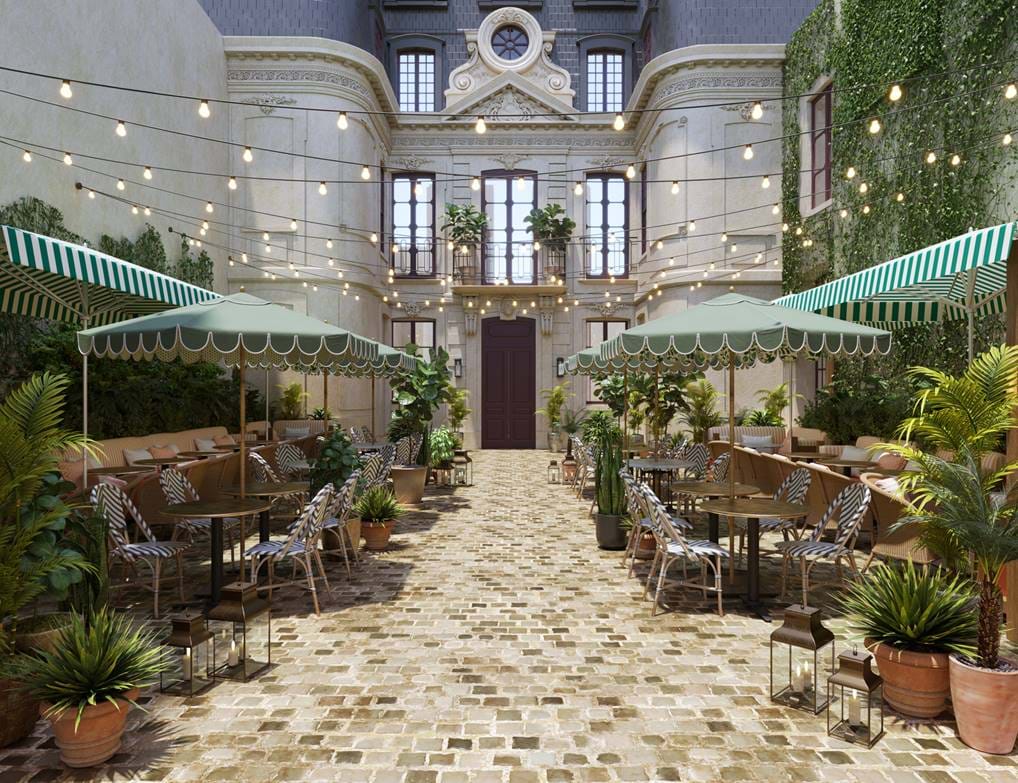 <p>Courtyard.</p>